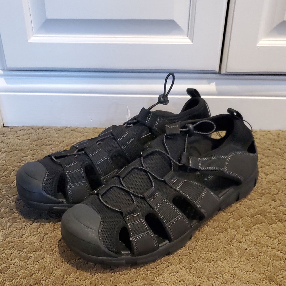 Mens Falls Creek Black FISHERMAN Active Wear Sandals Size 13 Sportsman NWT